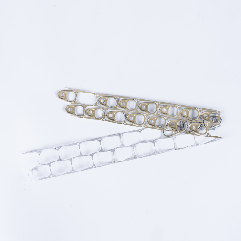 Galvanized Ring Tab Stock Una parte auri, altera argenti